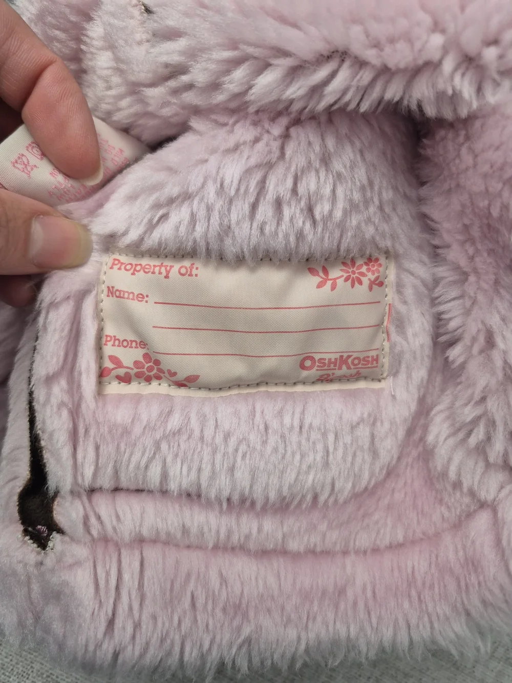 Vintage 90s OshKosh B’gosh Baby Girl Faux Shearling Floral Embroidered Coat 18M